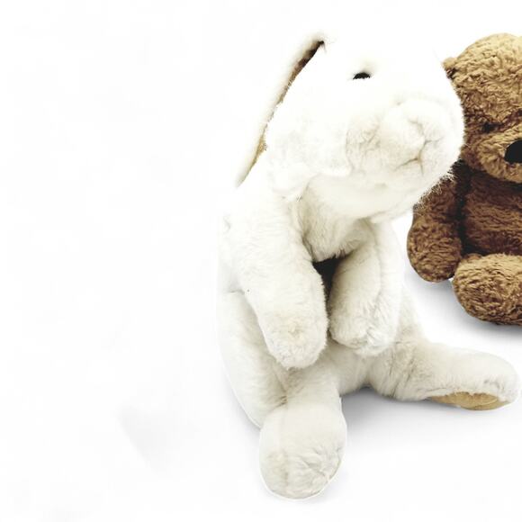 GUND Bunny Rabbit Floppy Eared White w/ Tan Ears #43939 - Picture 6 of 9